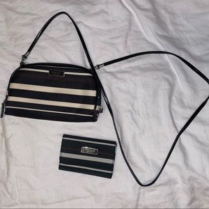 Kate Spade Small Clutch Purse W/ Shoulder Strap and Matching Wallet